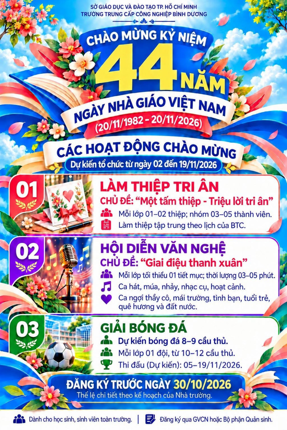 BÙNG NỔ SỨC TRẺ – RỰC RỠ TRI ÂN NGÀY NHÀ GIÁO VIỆT NAM 20/11